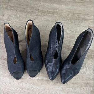 STIMM Vam Peep Toe Ankle Boots US 7.5 MISS SIXTY Leather Ankle Boots 7.5 Italy.